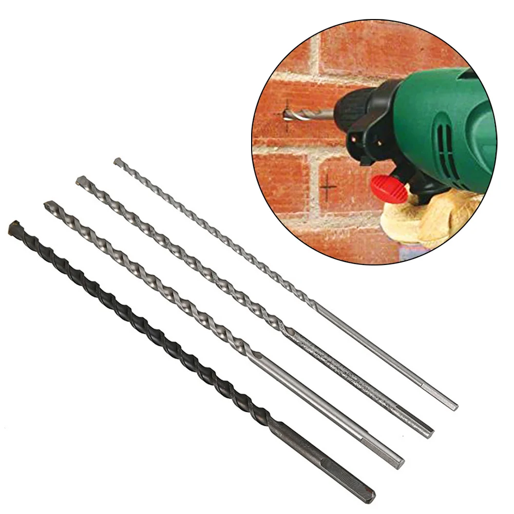 15PCS 3-10mm Masonry Round Shank Zinc Plated Carbide Tipped Drill Bit Set for Concrete Brick Block in Plastic Box
