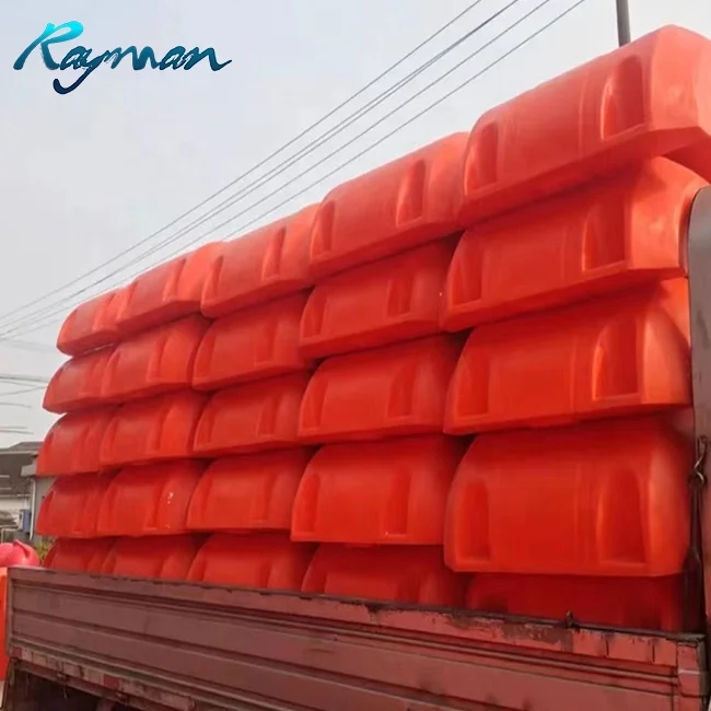 Rayman dredge hdpe floating buoy pe dredging pipeline float 60mm~1200mm floater pipe floats price free sample