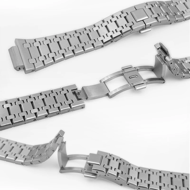 Gen.2 Modified Metal Strap Stainless Steel Watch Band for G Shock GA-2100 Watch Replacement