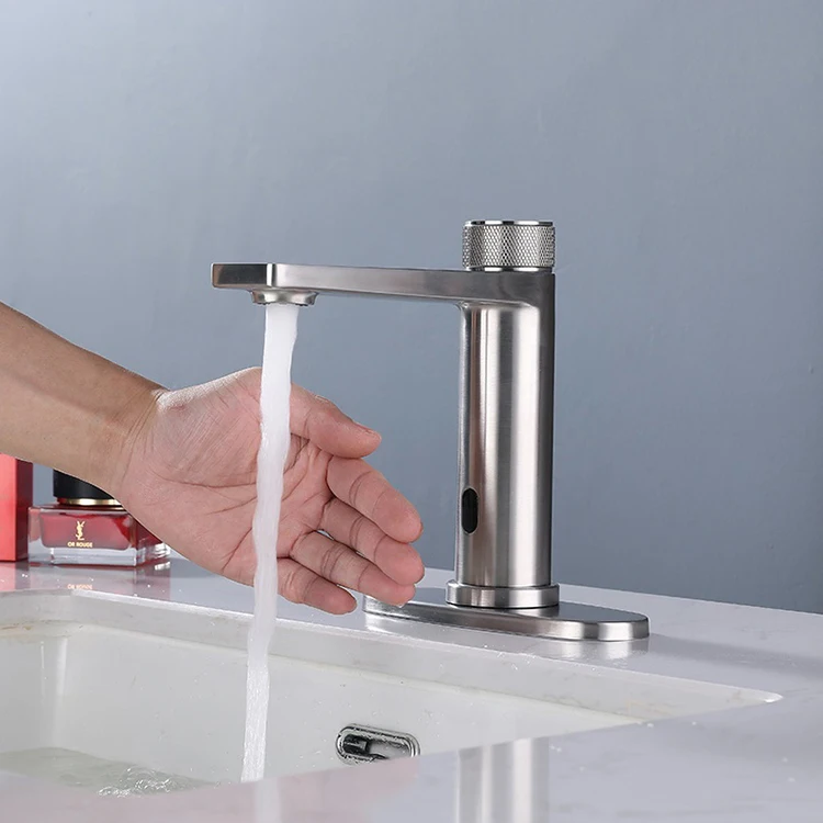 Stainless Steel Infrared Sensor Bathroom Basin Faucet Tap