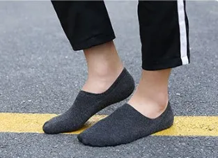 Summer Custom Plain Black White Short Men No Show Socks Cotton Low MOQ Invisible Socks for Men