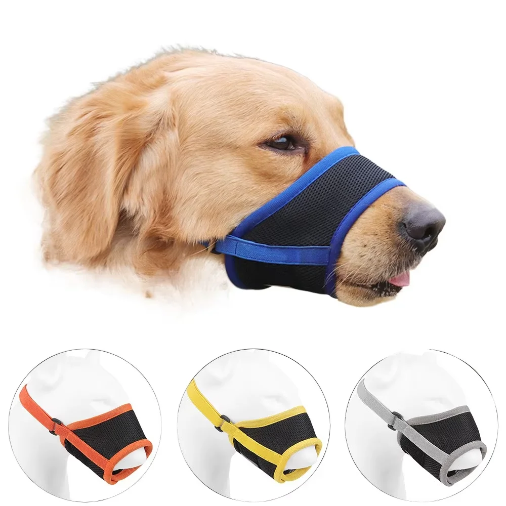 2025 Pet Mask Anti-barking Anti-biting Dog Muzzle Breathable Mesh Adjustable Pet Muzzle Anti-accidental Eating Of Pet Supplies