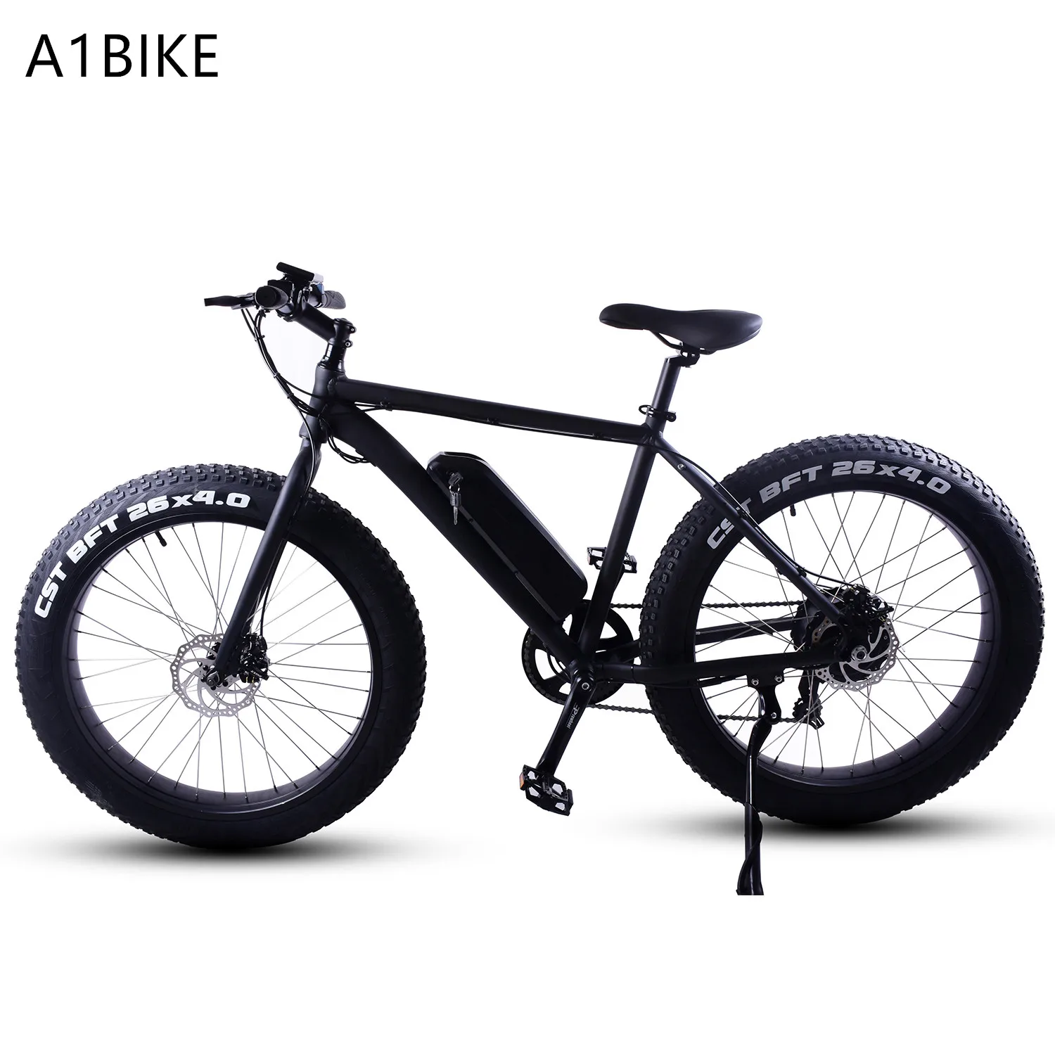 Speed sensor mountain off-road 4.0 fat tire beach electric bicycle 26 inch hard fork power assisted lithium tram