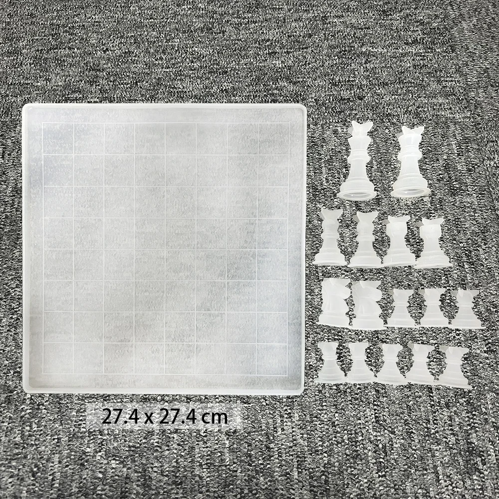 Epoxy Resin Chess set DIY crafts kit Silicone mold Make your own chess toys kit