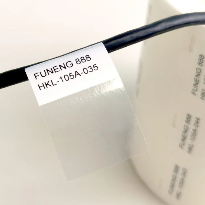 Custom cable sticker waterproof and high temperature resistant self-winding adhesive cable label