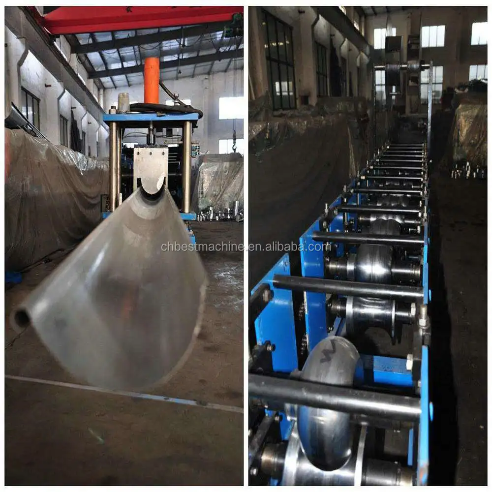 PLC Control Flying Saw Cutting Square Down Pipe Profile Roll Forming Machine