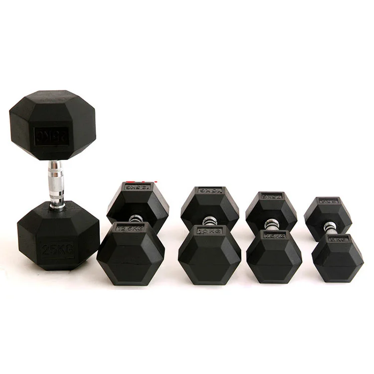 High quality rubber adjustable hex dumbbell