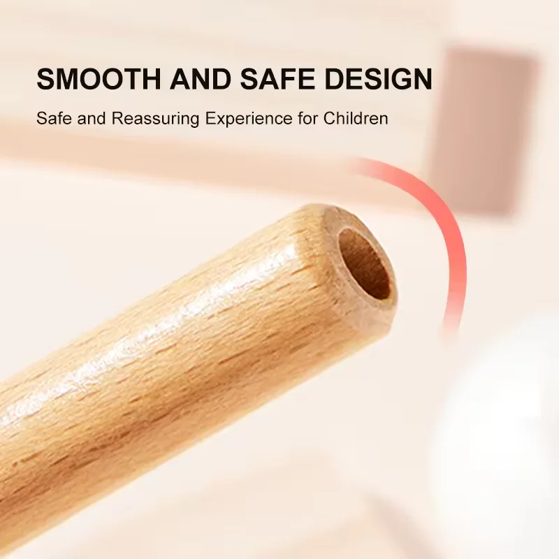 Wooden blowing ball toy adult kids floating suspended ball game blow pipe balance training sensory educational toys