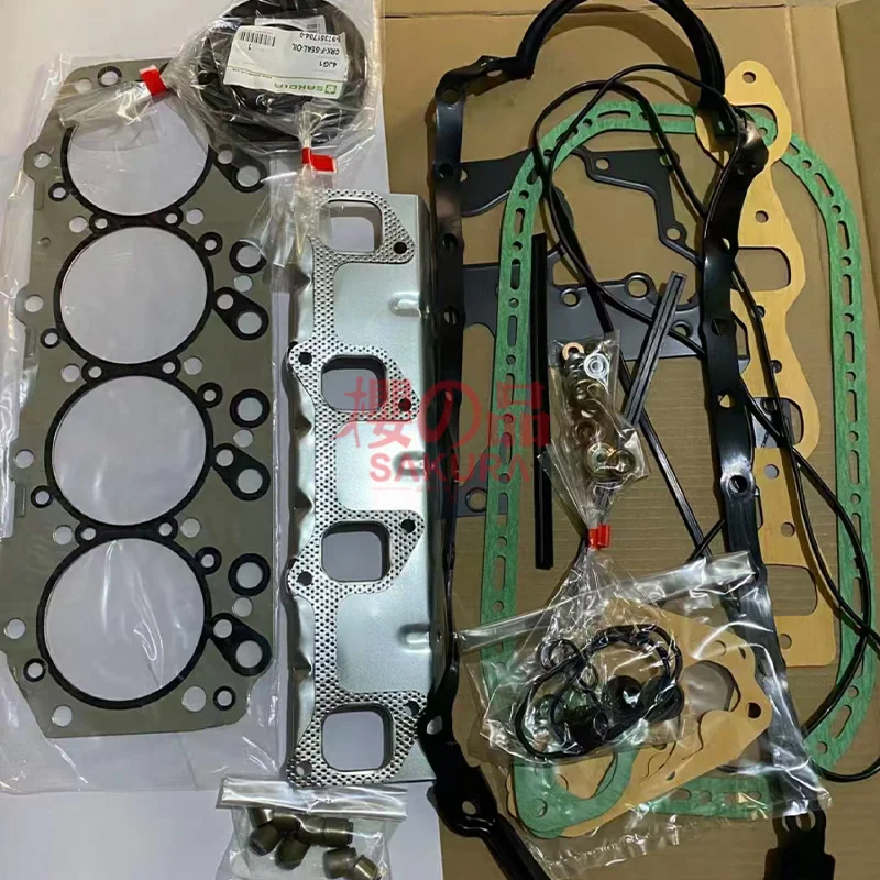 Гильза цилиндра Isuzu 4JG1 8-97176-701-0 поршень 8-97220-604-0 Комплект прокладок для кольцевого клапана комплект для капитального ремонта двигателя