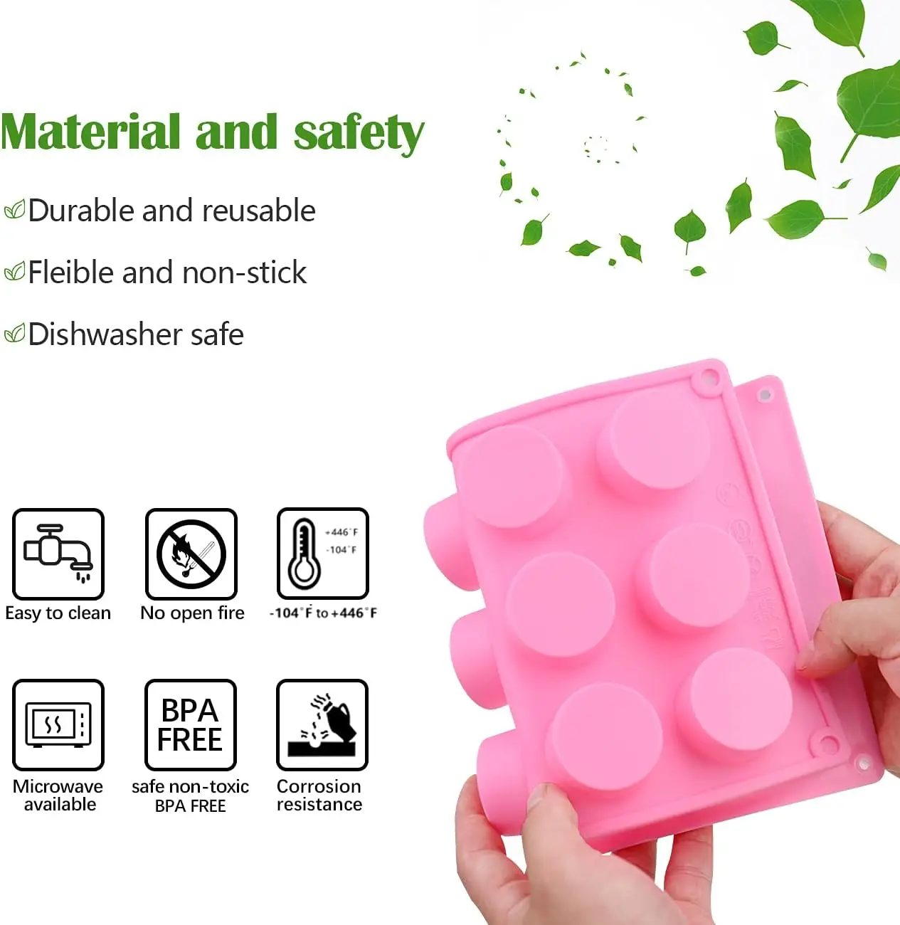 Cavity Round Silicone Molds Polybag Moulds Cake Tools Custom Making Manufacturer 15 Silicone Molds for Resin Sustainable 2pcs