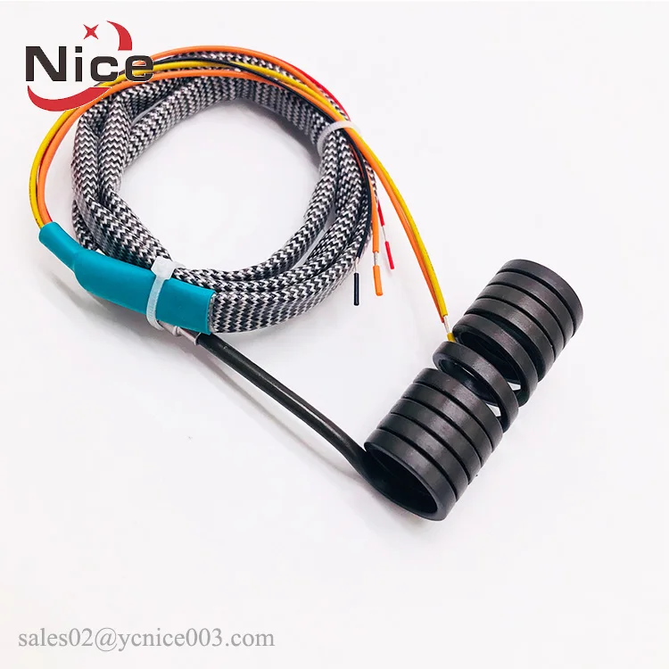spring coil heater hot runner heater with stainless steel flexible cable