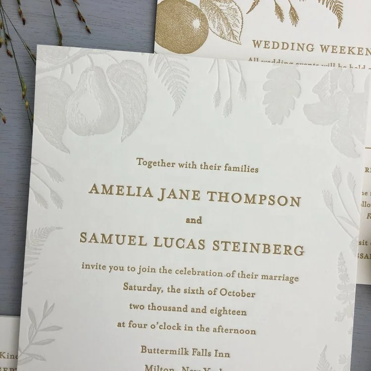 Custom letterpress greeting note cards thank you cards with logo