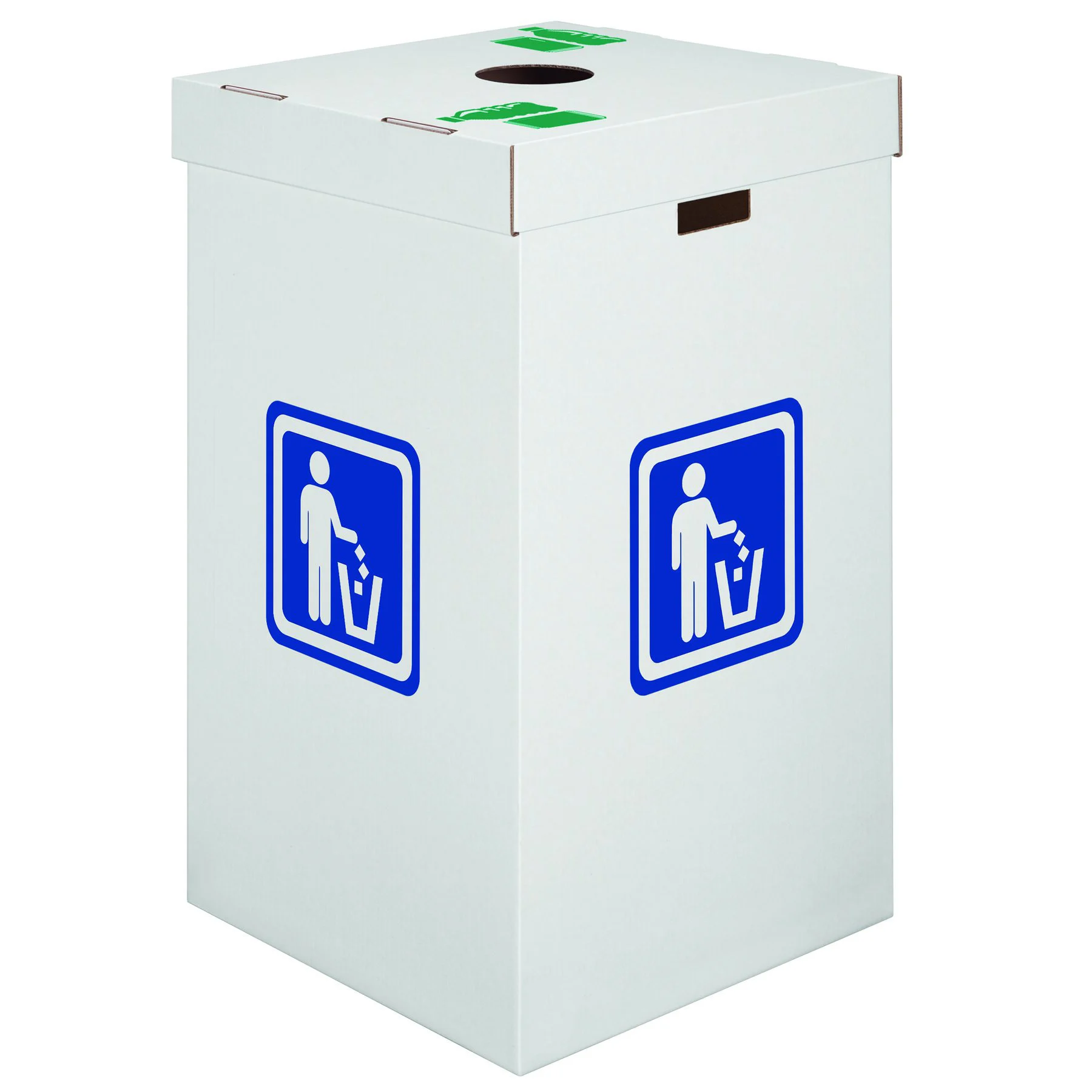 Recycled Cardboard Trash Bin Can Carton Box Eco Friendly Kraft Paper Corrugated Paper Trash Can With Lid