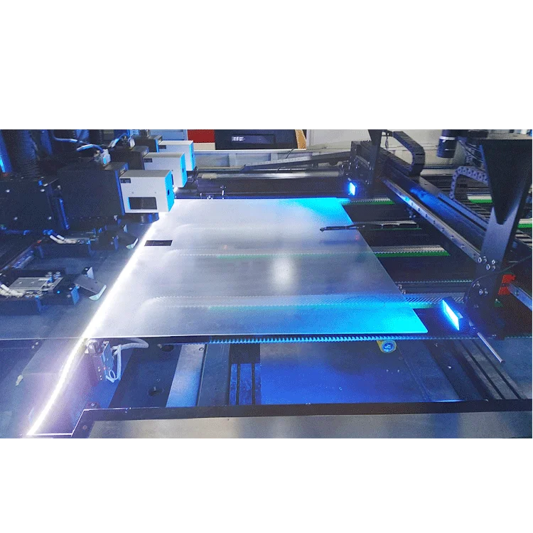 Glass cutting machine for glass splitting, glass drilling, using laser technology