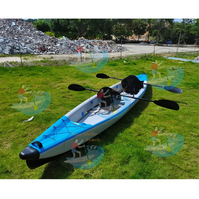 Drop Stitch PVC Inflatable kayak for River Drifting Raft Boat/Sport sea kayak 2 seats inflatable PVC canoe kayak with paddle