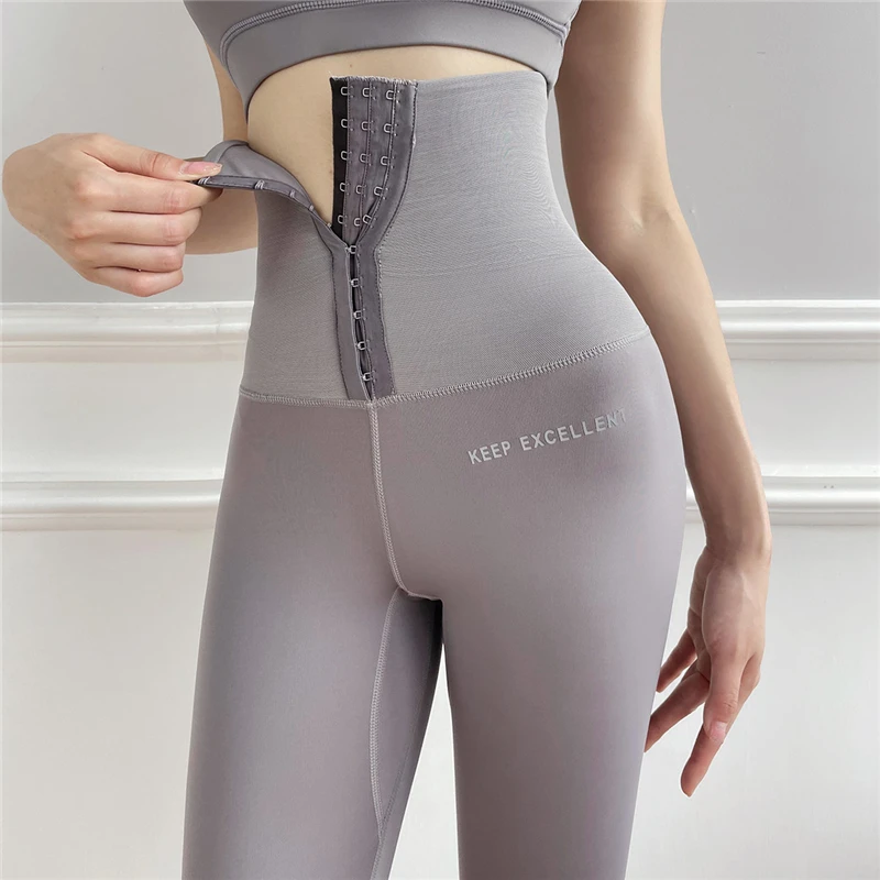 Wholesale Tummy Control Pants Shape Bodysuit Tight Leggins Waist Trainer Corset Tiktok Leggings Neoprene Slimming Pants