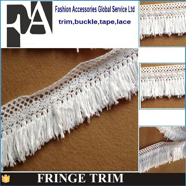Оптовая продажа, Хлопковые вязаные кружева с бахромой