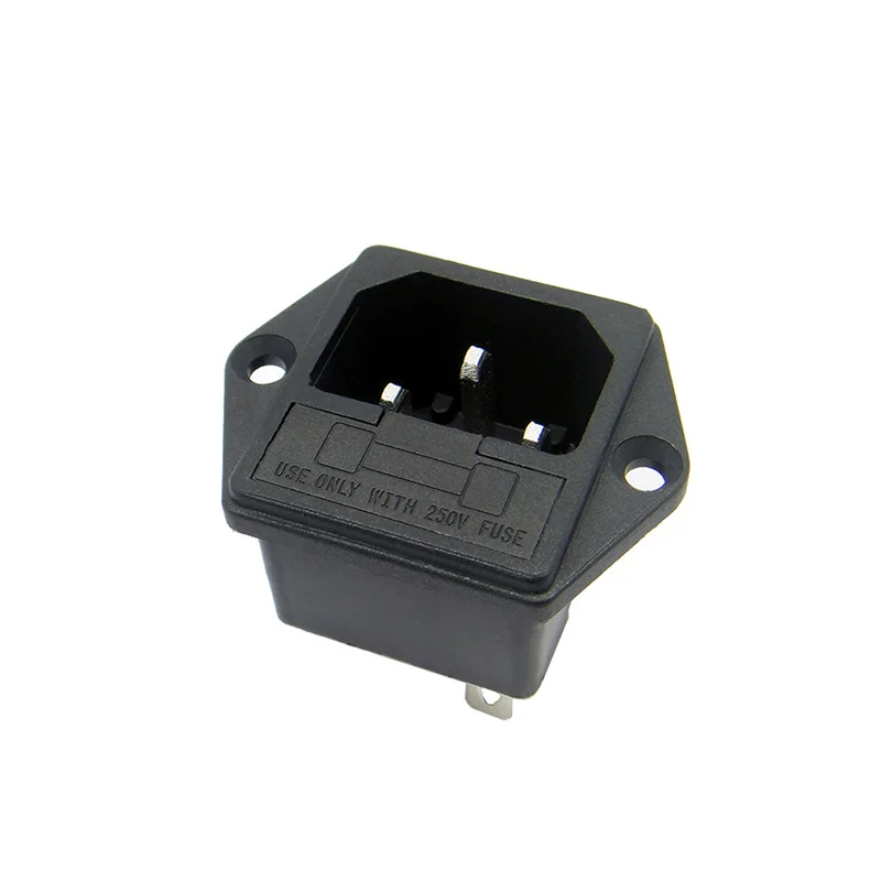 AC Power Outlet Socket 3PIN Panel Mount 10A 250VAC With Fuse AC-03