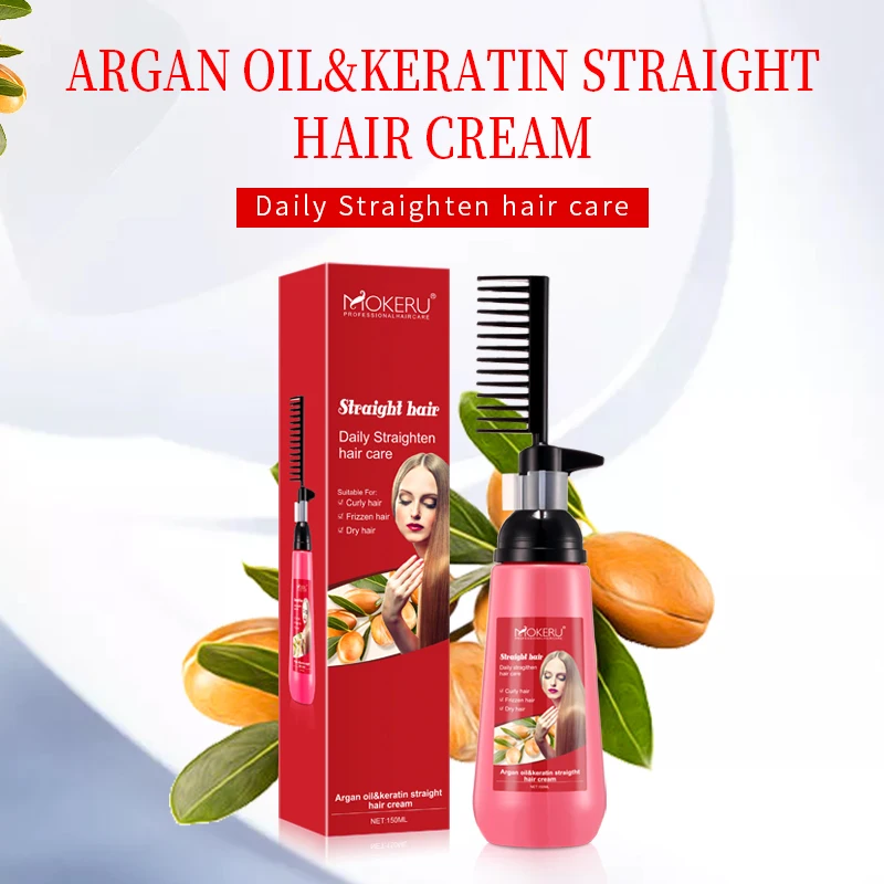 Keratin Hair Straightening Cream Mokeru 150ml No Damage To Hair Fast Smoothing Collagen for Woman Keratin Hair Treatment