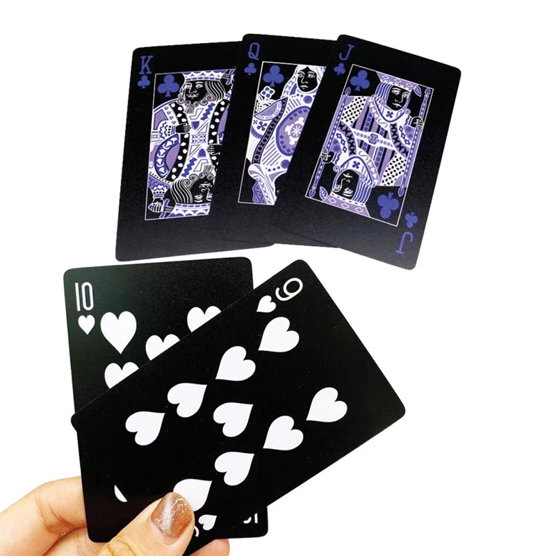 Wholesale High Quality Personalized Logo Design Durable Waterproof Deck Cards Pvc Plastic Poker Cards With Box