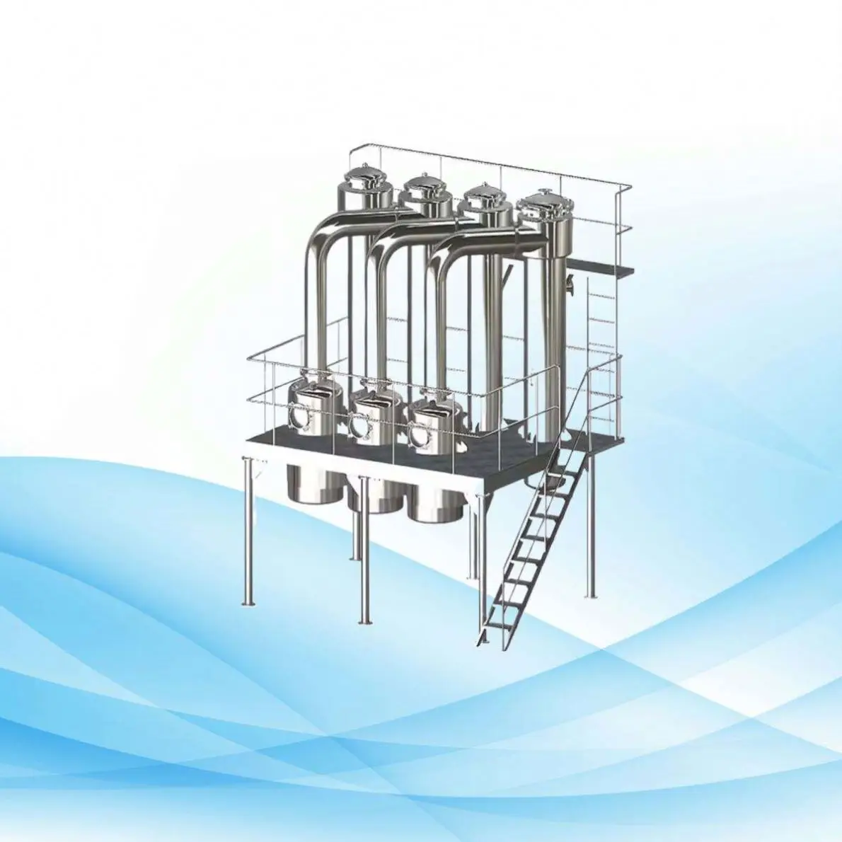 Extractive Distillation Equipment Vacuum 200L Single Effect Falling Film Evaporator