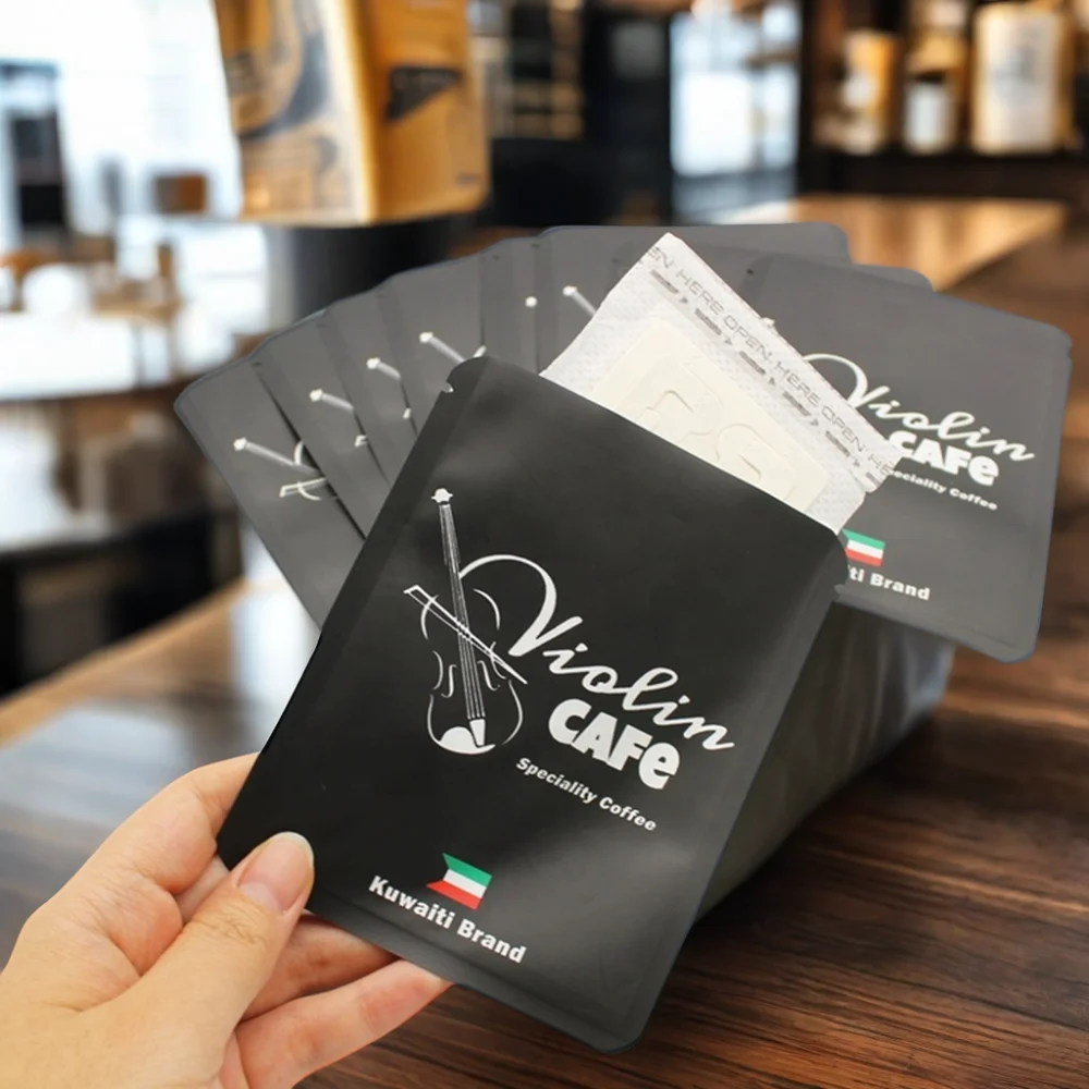 AT PACK Eco-Friendly Drip Coffee Bags Moisture-Proof Flat Coffee Bags with Drip Coffee Filter And Paper Box