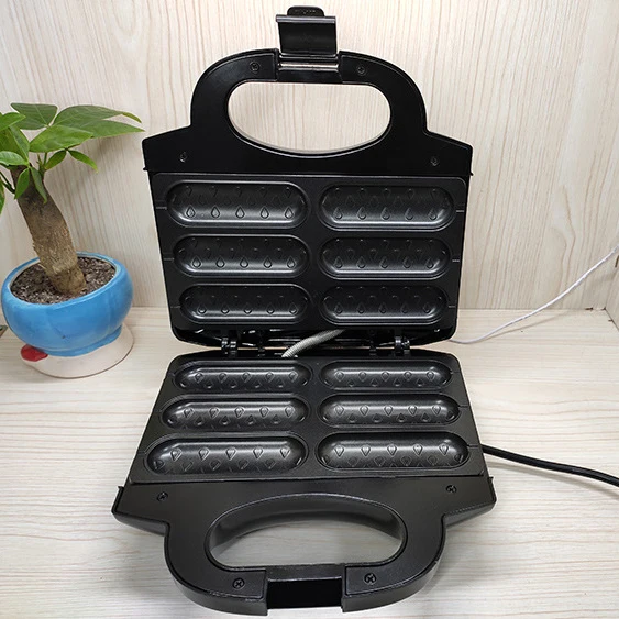 Simple Style Pure Color Household Small Appliance 6pcs Sandwich Machine