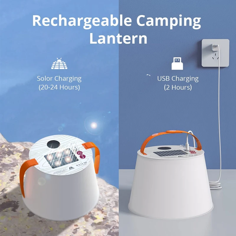 IP66 Waterproof collapsible Rechargeable solar Inflatablecamping light with Bluetooth Speaker for Camping Hiking Emergency