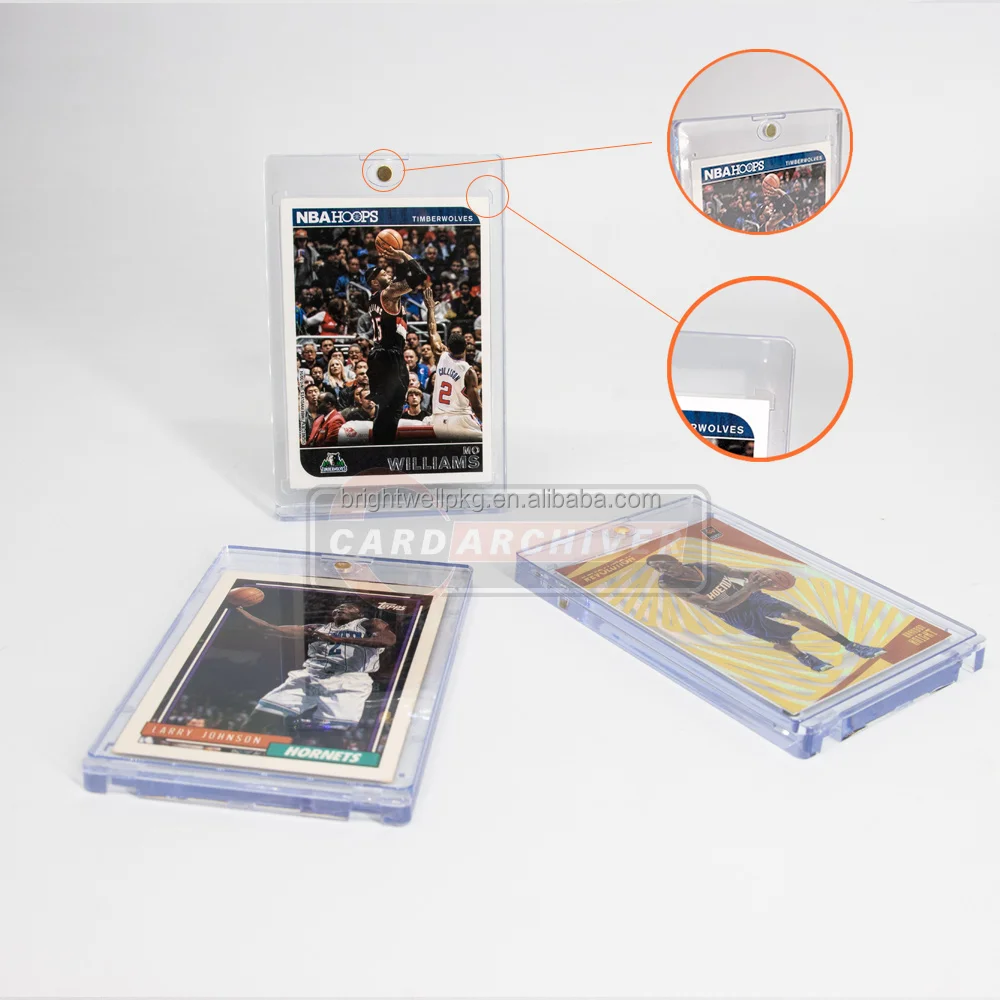 Wholesale One 35pt Touch Ultra Uv Protection Pro Magnetic Card Holder 35pt Stand Trading Sports Baseball Pokemon Card Case