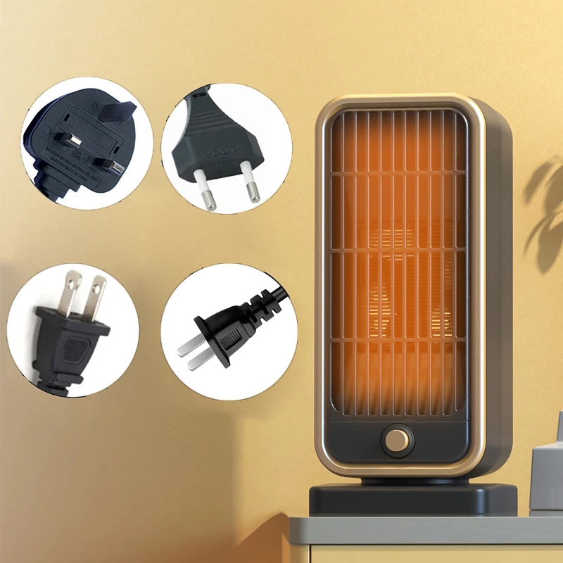 Энергоэффективный портативный маленький Персональный электрический обогреватель 500 Вт, тихий керамический Настольный обогреватель для офиса и дома