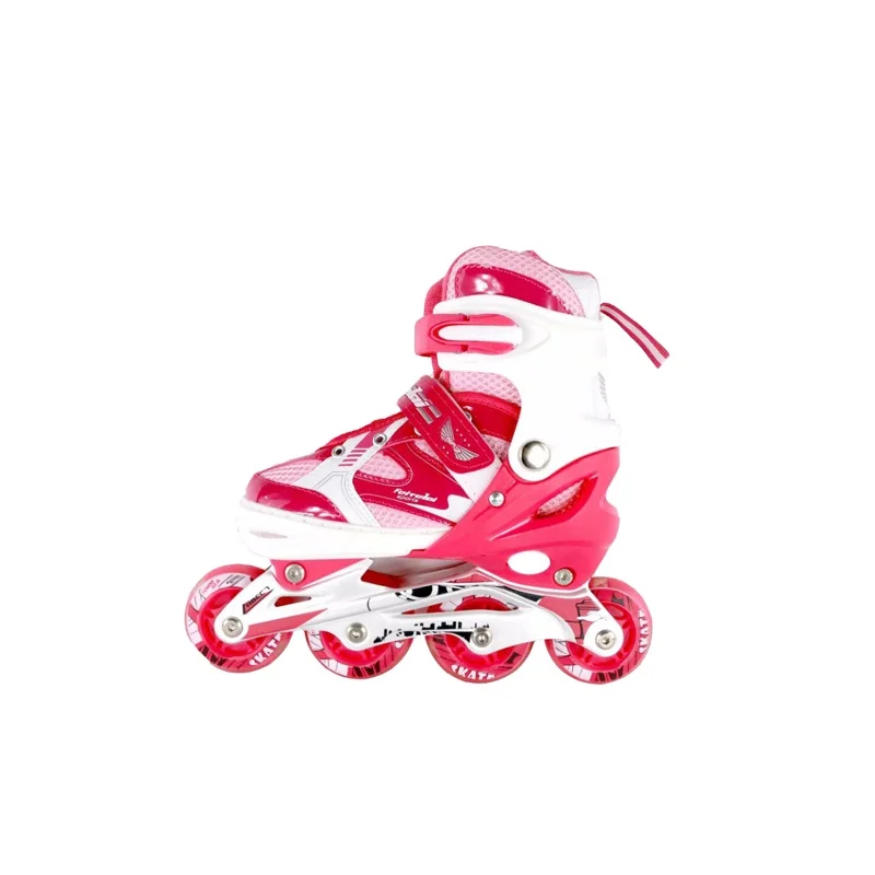 Съемная алюминий город запустить Инлайн роликовых коньках обувь четыре колеса PU со светодиодным миганием