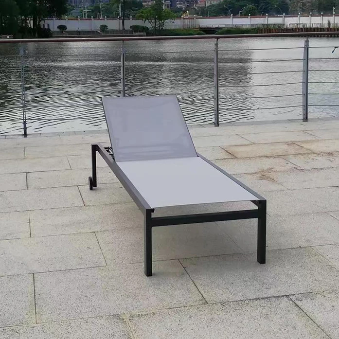 White Luxury Design Outdoor Loungers Furniture Sun Beds Patio Chaise  Beach Pool Chair Sun Lounger Garden Outdoor Furniture Set