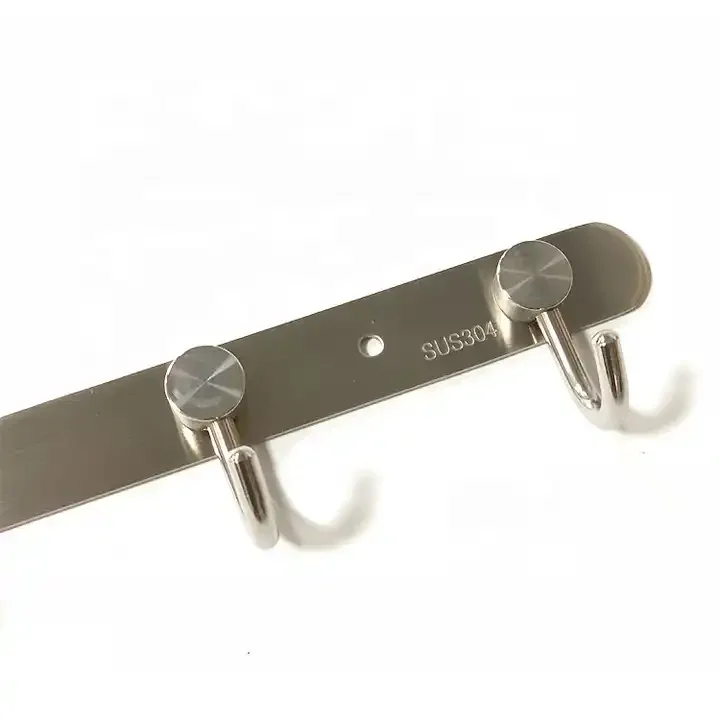 High Quality 304 Stainless Steel Customizable Wall Robe Clothes Hanger Hooks Metal Clothes Rack Wall Mounted Hook