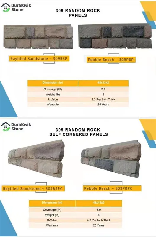 PU Polyurethane Slate-Stone lightweight easy Install faux culture artificial stone