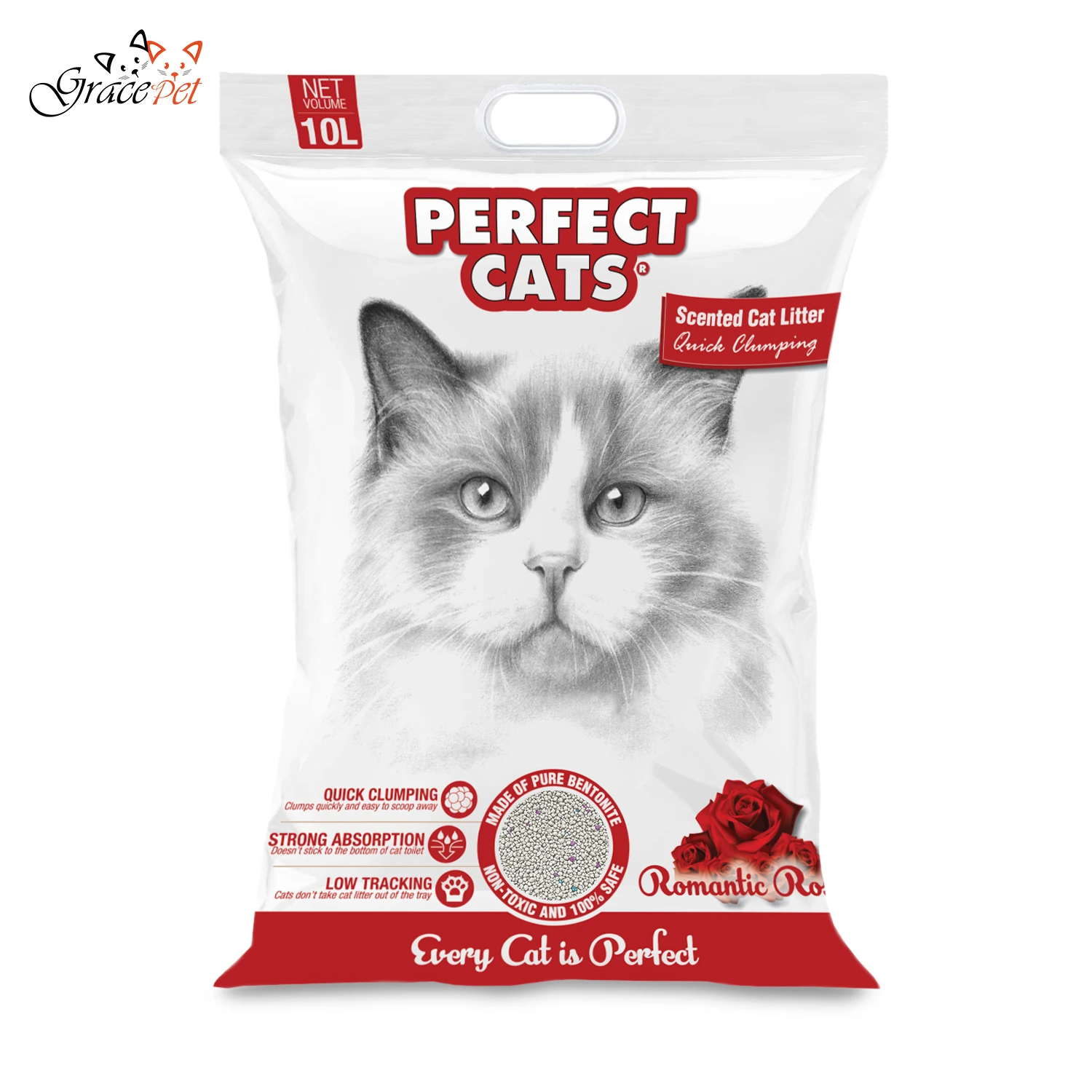 Pet Product Wholesale Hard Clumping Dust Free Sodium Mineral Clay Fast Absorption Cat Sand