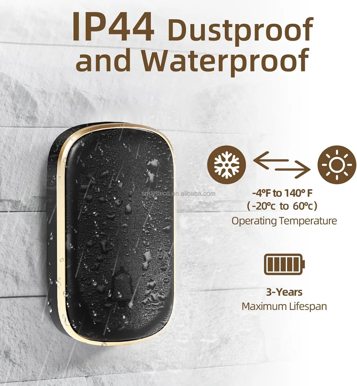 New Coming 300m Range Waterproof Ring bell Chime Kit Wireless Doorbell for Hospital Store Factory