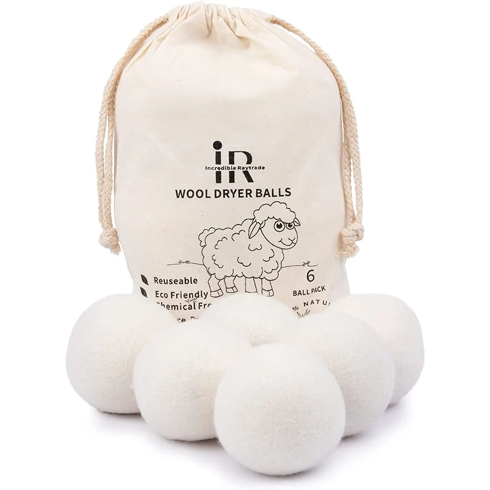 Trending products 2024 new arrivals private label Organic Wool Dryer Balls for Laundry wool dryer ball