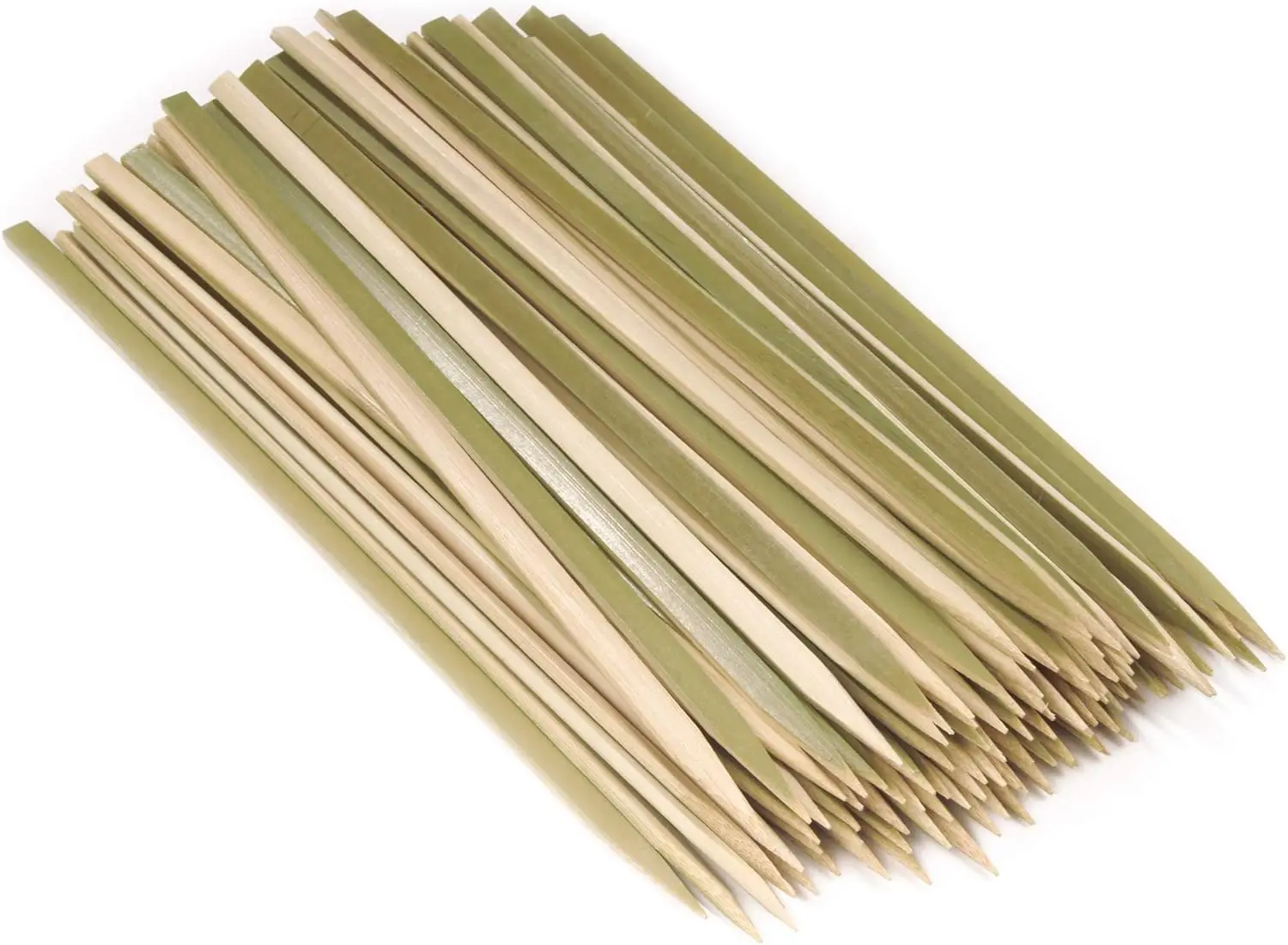 30cm Custom logo flat bamboo skewers sticks Paddle Picks 100PCS for BBQ Fruit Cocktail Kabob