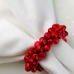 holidays and wedding jingle bell decoration colorful napkin ring