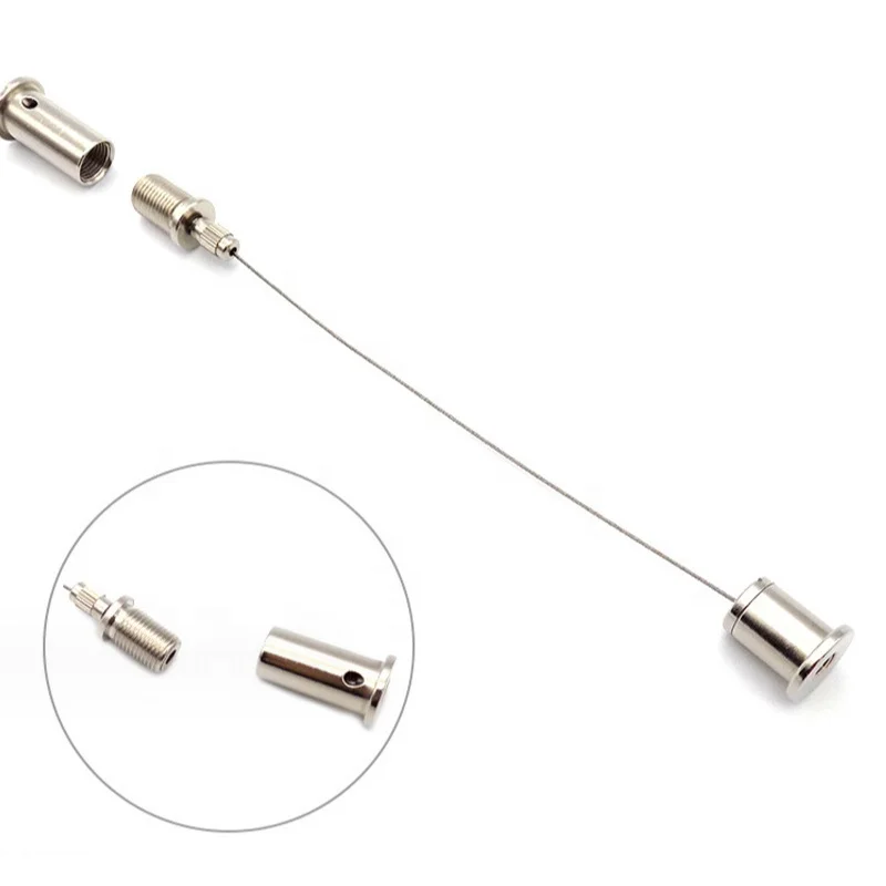 Custom 1.2mm adjustable led hanging wire lights suspension cable kit with ceiling attachment gripper