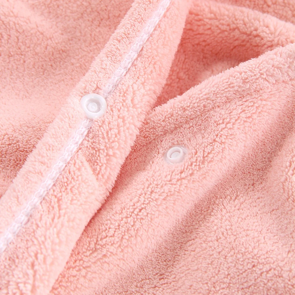 Coral Fleece Super Soft and Absorbent Baby Hooded  Bathrobe  With Embroidery