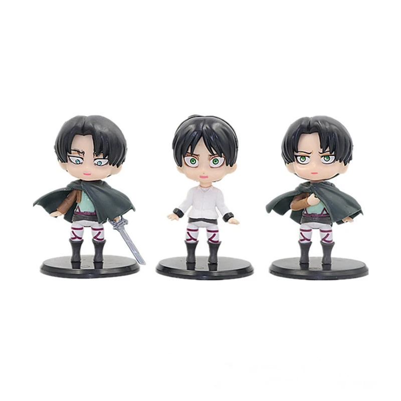 HY2 6 models of the 2nd generation attack on the giant figure Mikasa Levi Captain Allen toy model gashapon doll ornaments