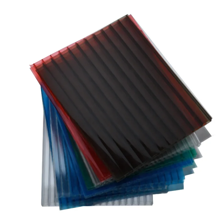 Foshan Polycarbonate Hollow Plates Salmon /Fruit/Vegetable Greenhouse PC Hollow Sheets Farming Use Polycarbonate Sunshine Plates