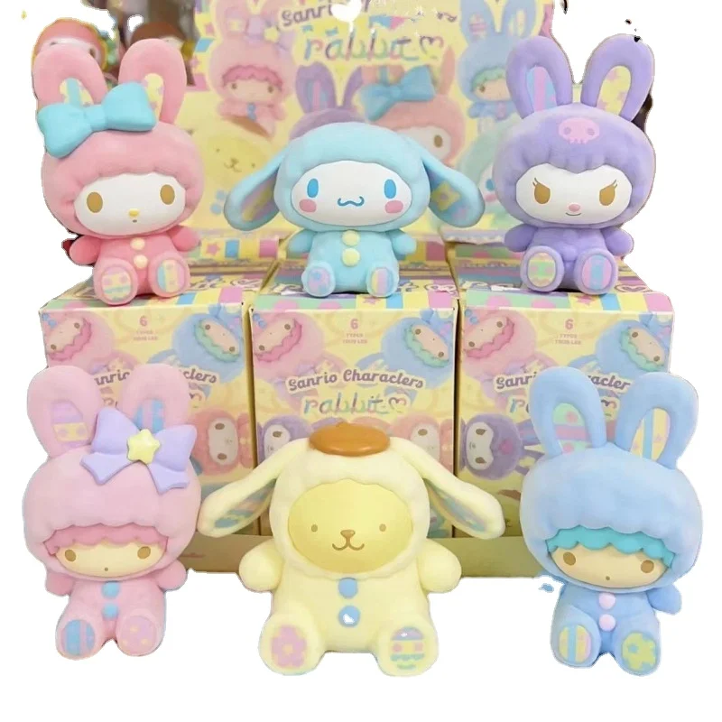 Фигурка Botu sanrio игрушки милая мультяшная аниме модель из ПВХ украшение для торта Kuromi Cinnamoroll шторка сюрприз Подарочная