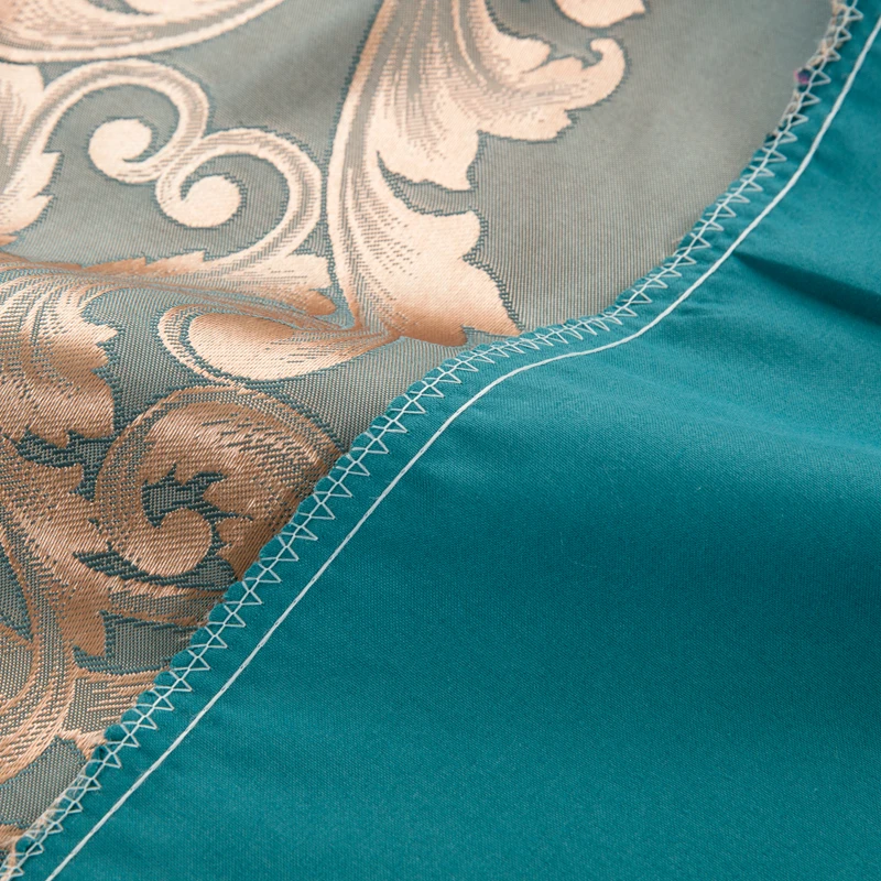 Noble A B two version European satin polyester jacquard bedding set luxury jacquard duvet cover printed bed sheet set