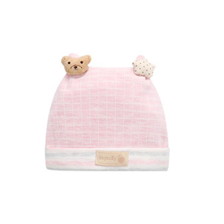 Lovely Winter Spring and Autumn  Infant Beanies 100% Cotton Unisex Knitted Animal Shape Double Layer Hat