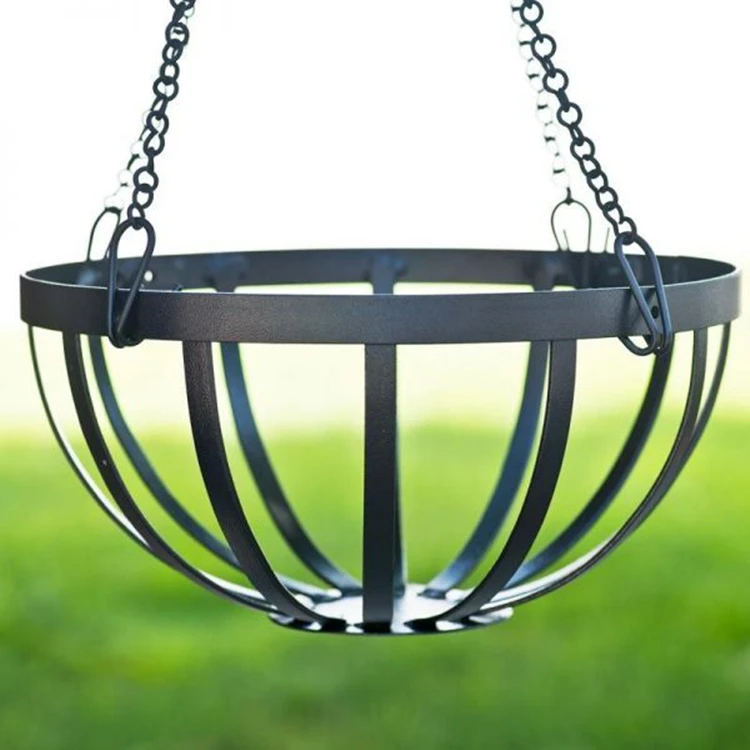 wrought iron wire hanging flower baskets