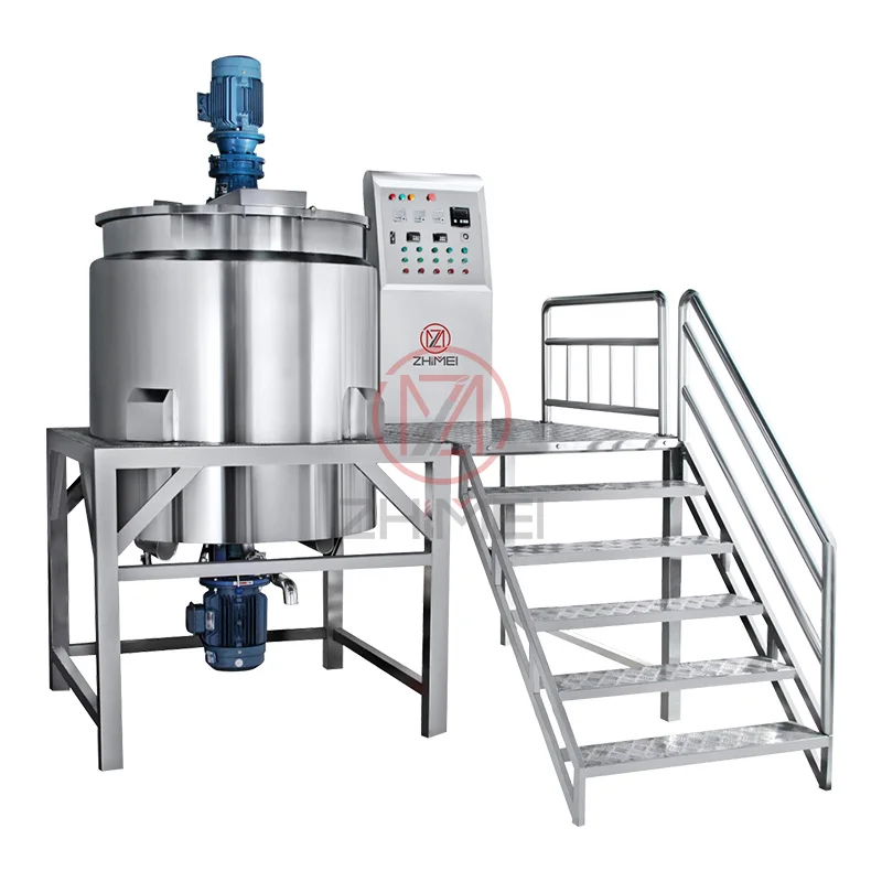 Heating And Cooling Mixing Tank With Agitator Stainless Steel Chemical Liquid Detergent Mixing Tank Chemical Mixer equipment