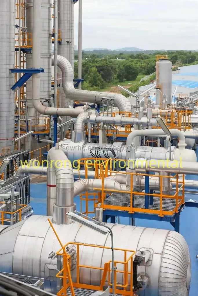 High efficiency thin film evaporator used Black oil distillation plant waste oil refinery diesel base oil recycling machine