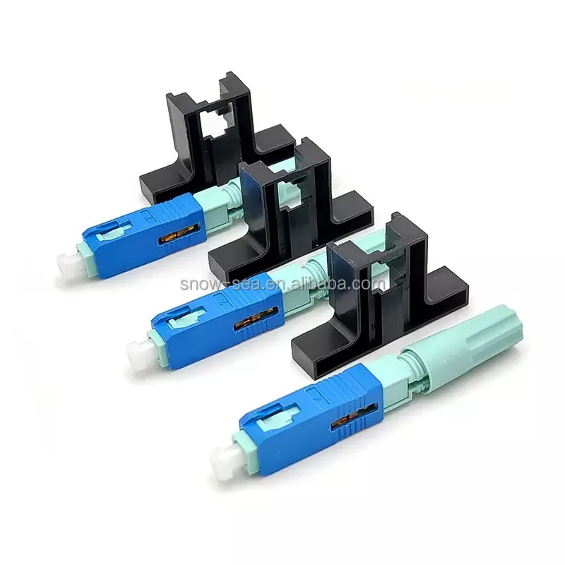FTTH SC/UPC SC/APC Quick Field Assemble Wedge T Screw Thread 58mm Type Fiber Optic Fast Connector